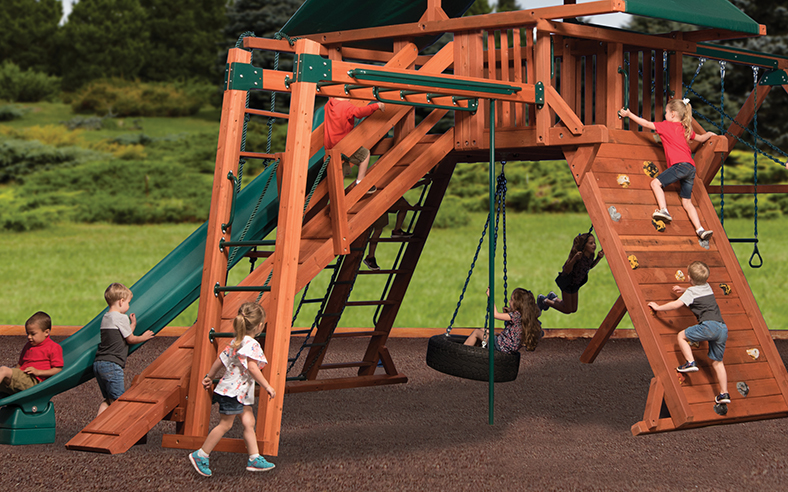 Monkey Bars with Adjustable Height for Un-Level Yards