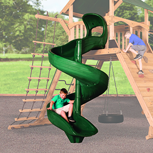 Open Spiral Slide for 7' High Deck Swing Sets